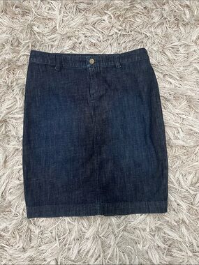 Lilly Pulitzer Dark Blue Denim Pencil Skirt